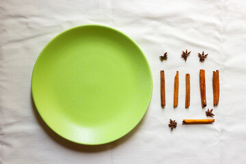 empty plate on white background