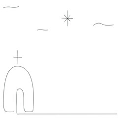 Christmas background with star, night design vector illustration