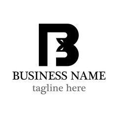 B letter with bat logo template
