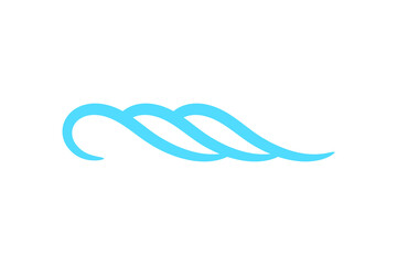 Wave icon. Blue sea water waves logo symbol, ocean design.