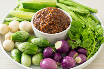 Fermented Fish Chili Paste with Fresh Vegetables