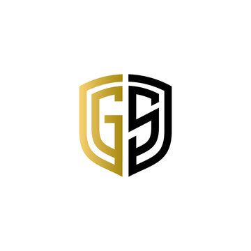 gs shield logo design vector icon