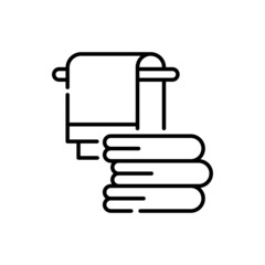 Laundry hygiene vector outline icon style illustration. EPS 10 file
