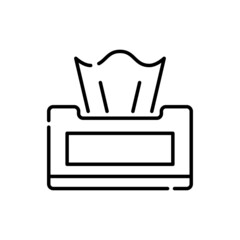 Napkins vector outline icon style illustration. EPS 10 file