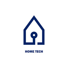 arrow home technology icon logo