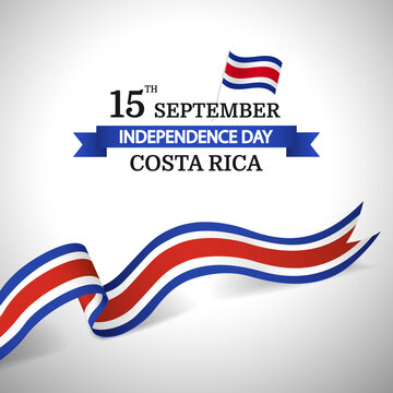 Vector Illustration. Independence Day in Costa Rica
