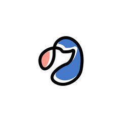 dog head pet logo icon