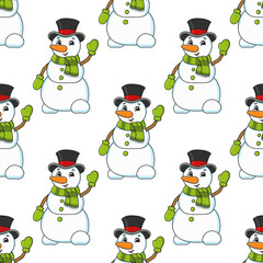 Colored seamless pattern. Cartoon style. Hand drawn. Vector illustration isolated on white background. For walpaper, poster, banner.