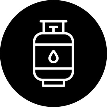 gas cylinder glyph icon