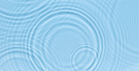 Water panoramic banner background. White aqua texture, surface of ripples, rings, transparen and...