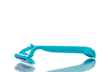 One body shaving machine, close-up, isolated on white.