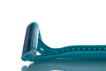 One body shaving machine, close-up, isolated on white.