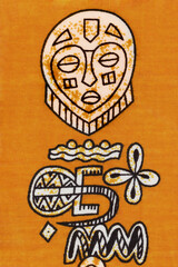 Manufactured African fabric &ndash; Seamless pattern, cotton, high definition photo