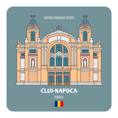 Obraz premium National Romanian Theater and Opera House in Cluj Napoca, Romania