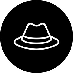 hat man glyph icon