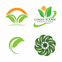Leaf icon Vector Illustration design Logo template