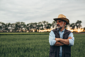 senior bearded man posing outdoors