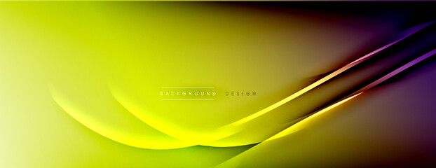 Abstract background. Shadow lines on bright shiny gradient background.