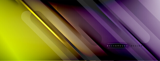 Fototapeta premium Abstract background. Shadow lines on bright shiny gradient background.