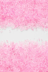 Fototapeta premium frame open white place on pink salt