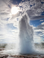 Eruption of Strokkur Geyser, Iceland