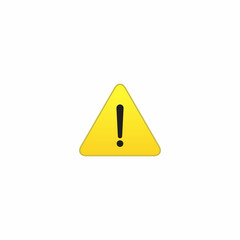 Hazard Warning Icon Vector. Exclamation Mark Symbol Image