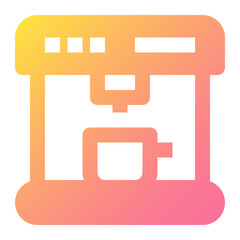 Coffee Machine Icon Illustration