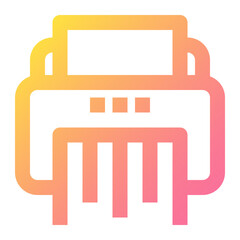 Paper Shredder Icon Illustration