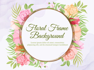 wedding banner background floral vector template