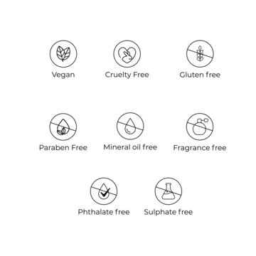 icon set for product label design 