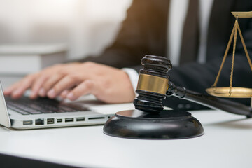 Lawyers having  Concepts of  Legal services at the law office