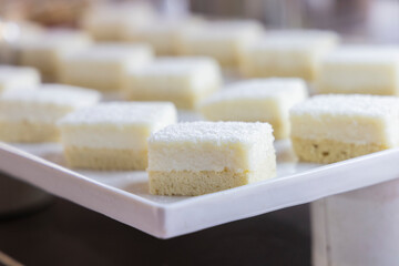 delicious desserts at a hotel buffet
