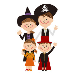 ポップな家族 ハロウィンコスプレ　はーい