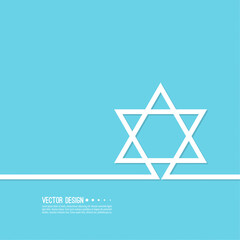 Star of David vector icon.