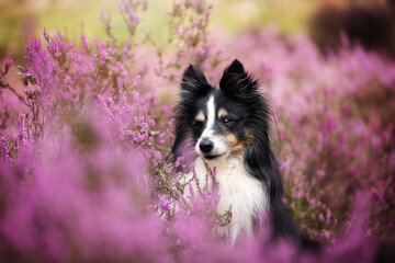Sheltie in der Heide 