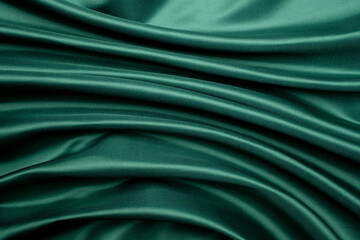 Obraz premium green fabric texture background, abstract, closeup texture of cloth 