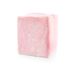 Tasty sweet marshmallow on white background