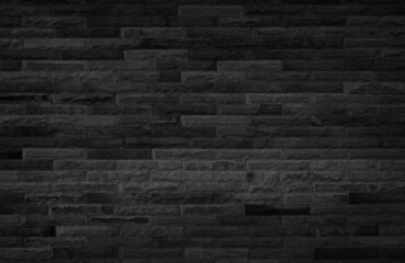 Black brick wall, Dark background for design wall empty.