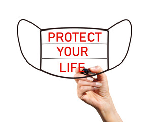 PROTECT YOUR LIFE inscription