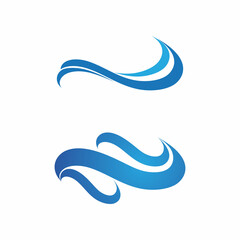 Water wave icon vector illustration design logo