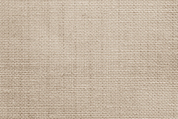 Brown sackcloth texture or background and empty space. Jute burlap canvas texture. Background for text and picture. - obrazy, fototapety, plakaty