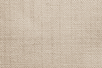 Brown sackcloth texture or background and empty space. Jute burlap canvas texture. Background for text and picture.