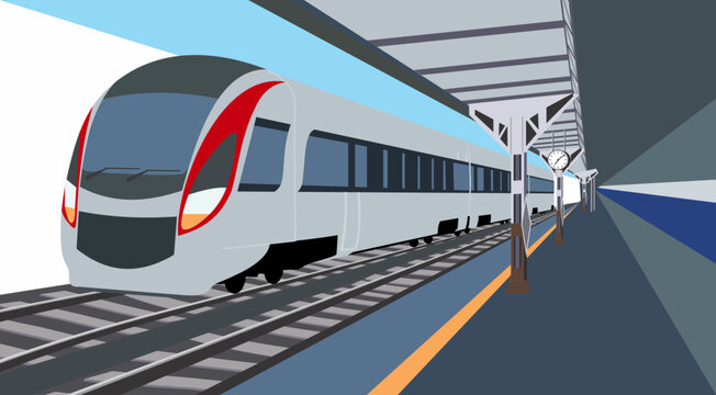 Metro train illustration
