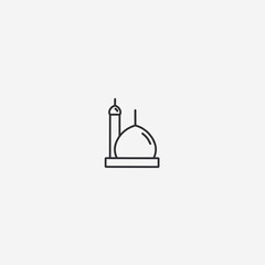 Vector illustration of mosque icon
