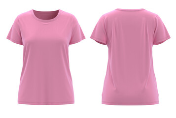 3d Rendered Ladies Short Sleeve Round Neck T-shirt