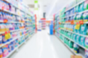 Blur and defocused supermarket for background