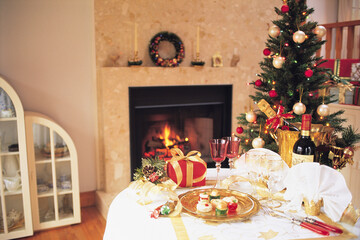 christmas dinner table