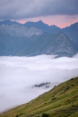 Cirque de Gavarnie from Espuguettes refuge, Pyrenees National Park, Hautes-Pyrenees, France
