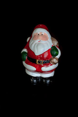 Santa Claus on a black background