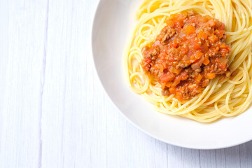 定番パスタ、スパゲティミートソース、ボロネーゼ